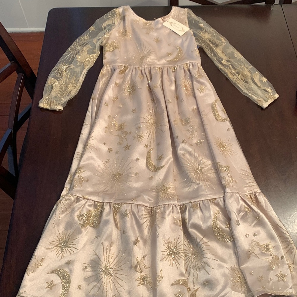 Joyfolie 10 BNWT gold glitter unicorn dress